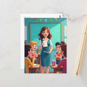 "Thank You, Teacher!" Postcard
