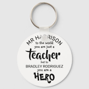 Thank you Teacher Quoted Keychain