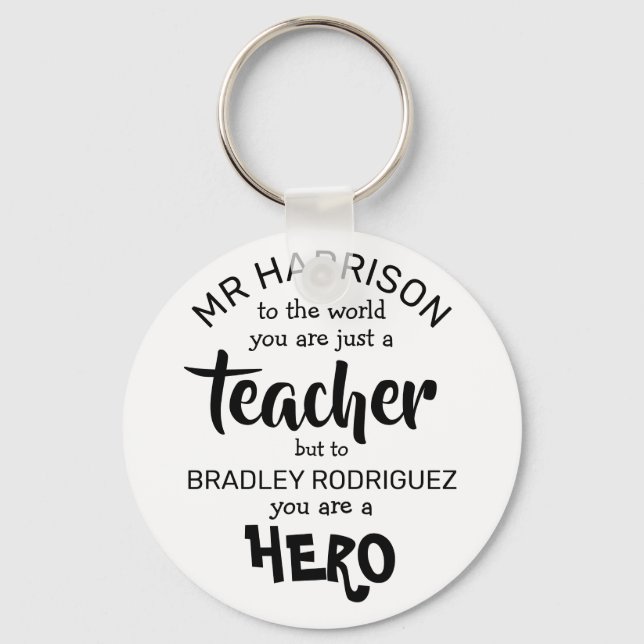 Thank you Teacher Quoted Keychain (Front)