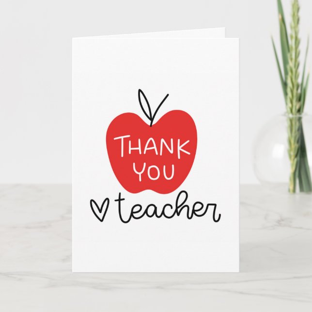 Thank You Teacher Simple Card (Front)