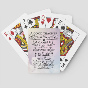 Thank You Teachers Playing Cards
