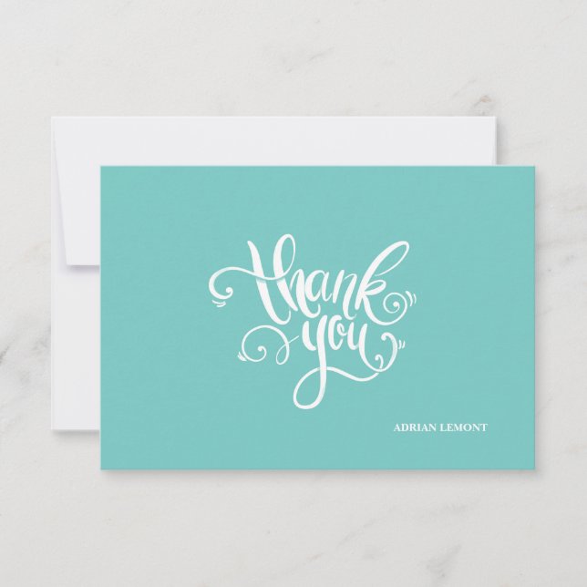 Thank You Teal Card (Front)