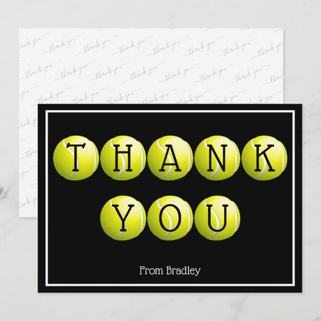 Thank You Tennis Custom Personalized (Front/Back)