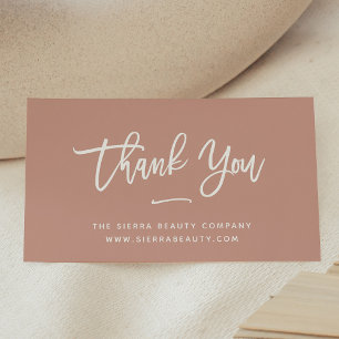 Thank You   Terracotta Small Business Business Card