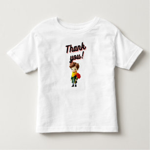 Thank you" text and teenager for a Toddler t-shirt
