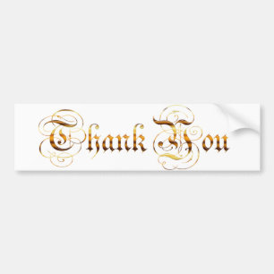Thank you.text. bumper sticker