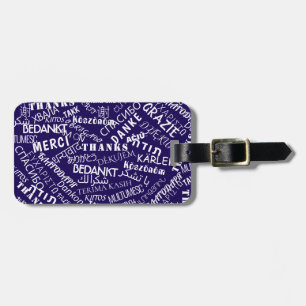 Thank You Text Luggage Tag Multi Language
