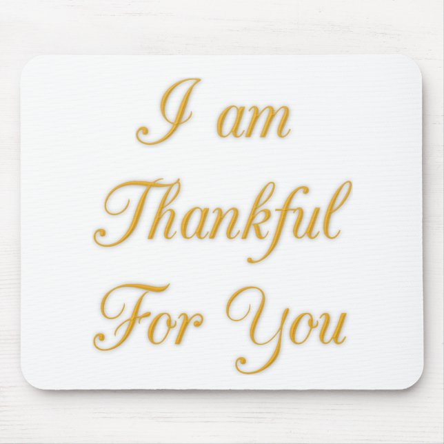 Thank You Text Quote Art Print Design Mouse Pad (Front)