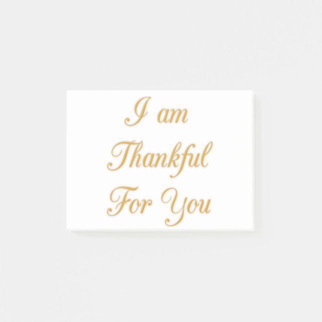 Thank You Text Quote Art Print Design Post-it Notes (Front)