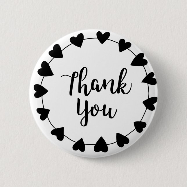 THANK YOU, Thank you card 2 Inch Round Button (Front)