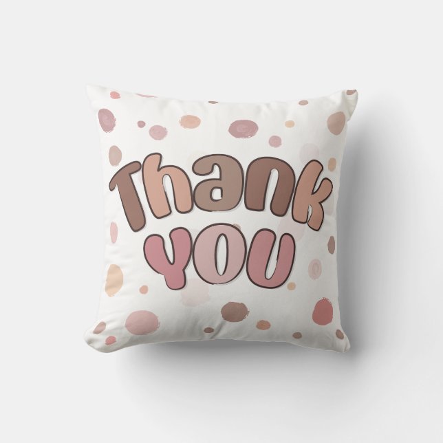 Thank you  throw pillow (Front)