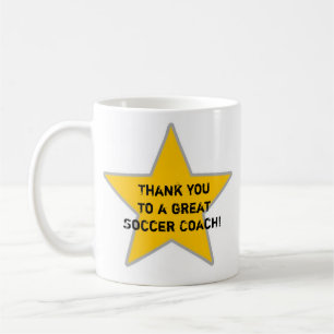 thank you to a great soccer coach coffee mug