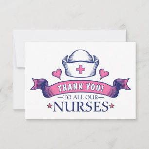 Thank You to all Our Nurses Pink Card