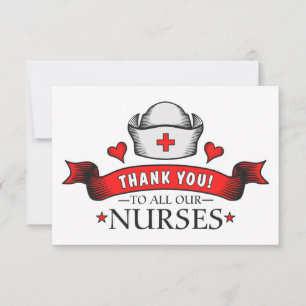 Thank You to all Our Nurses Red Card