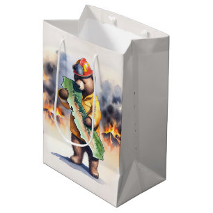 Thank You to California Firefighter  Medium Gift Bag