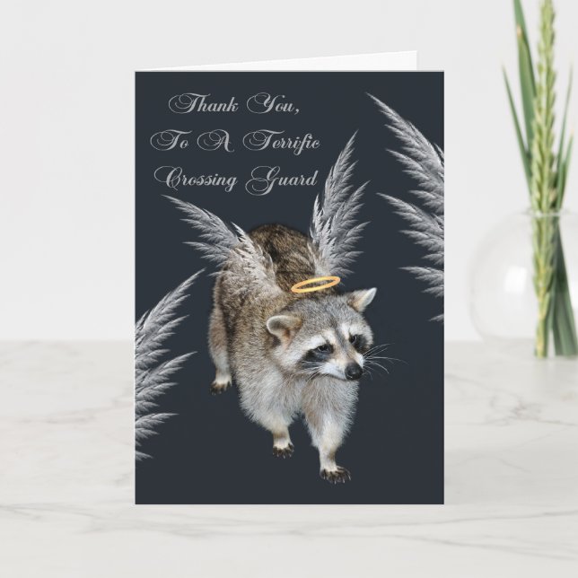 Thank You To Crossing Guard Greeting Card (Front)