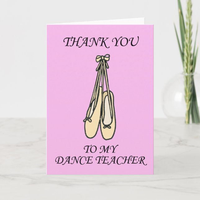 Thank You to Dance Teacher Ballet Shoes (Front)