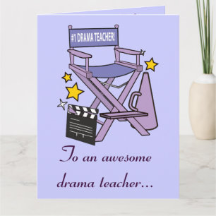 Thank You To Drama Teacher from Cast and Crew Card