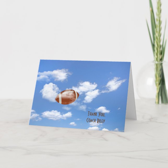 Thank You to football Coach Card (Front)