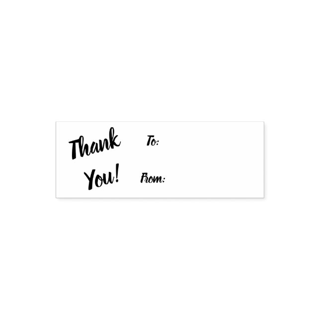 Thank You - To/From Tip Envelope Stamp (Design)