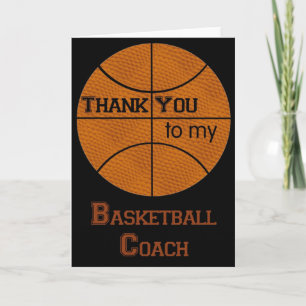Thank You to my Basketball Coach Card
