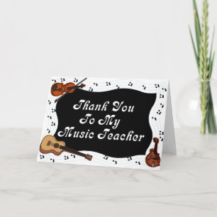 Thank You To My Music Teacher Card