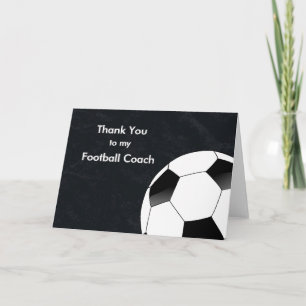 Thank You to my Soccer & Football Coach Card