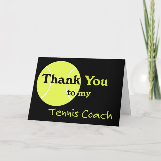 Thank You to my Tennis Coach Card (Front)