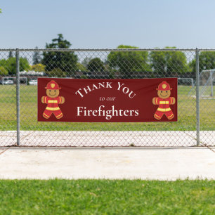 Thank You to our Firefighters Gingerbread Cookies Banner