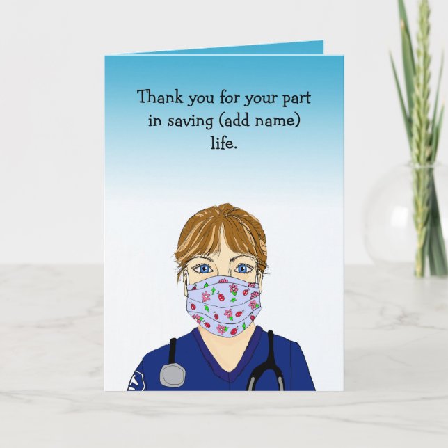 Thank you to paramedics card (Front)