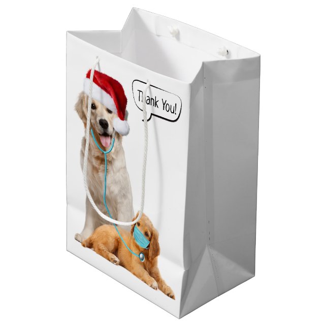 Thank You to Veterinarian Medium Gift Bag (Front Angled)