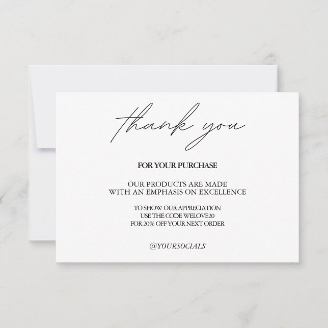 Thank you Traditional Hand Crafted Media Insert (Front)