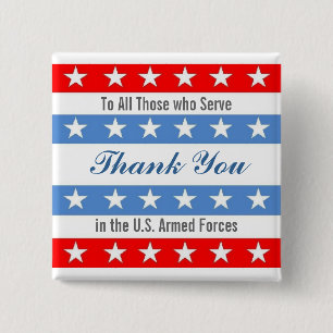 Thank You Troops 2 Inch Square Button