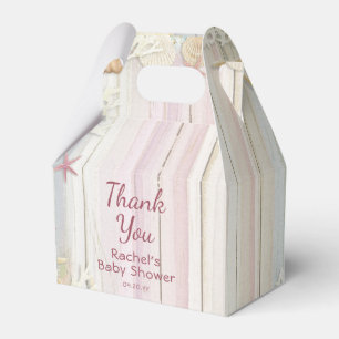 Thank You Tropical Beach Seashell Baby Shower Favor Box