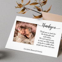 Thank you Twins photo Birth announcement Postcard