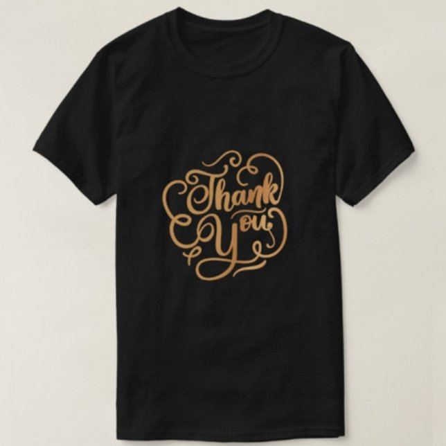 Thank you Typography black Men's tshirts  (Creator Uploaded)