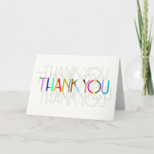 Thank You Typography Card (Colour Options!)