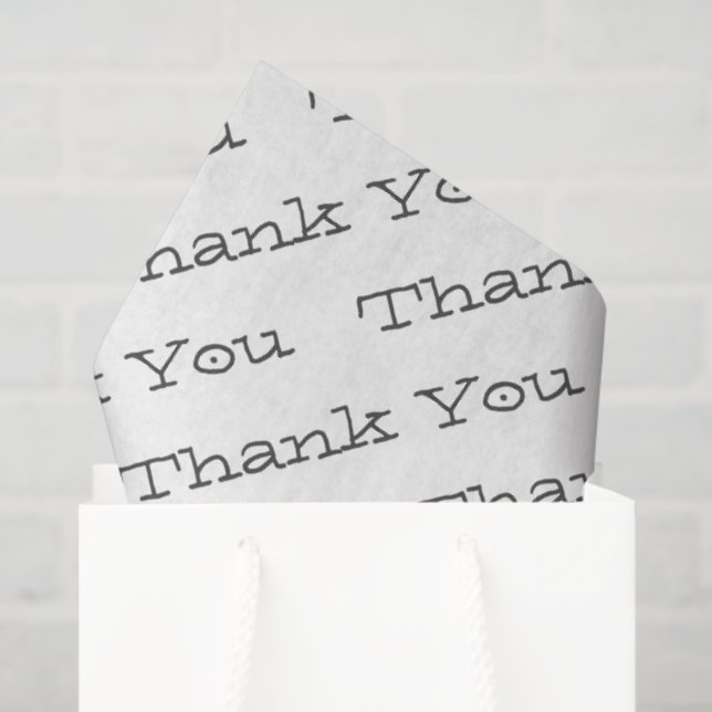 THANK YOU Typography Modern Minimalist Fun Tissue Paper (Gift Bag)
