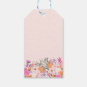Thank you typography pastel meadow wild flowers gift tags (Back)