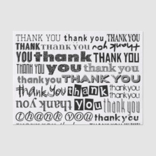 Thank You Typography Tissue Paper
