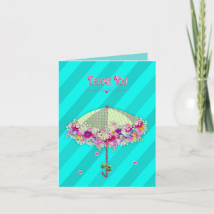 Thank You - Umbrella/Flowers Card