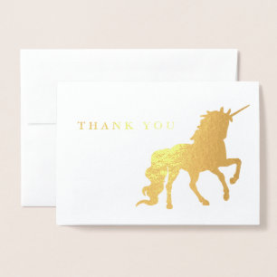Thank You Unicorn Birthday Foil Card