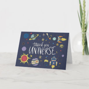 Thank You Universe Space Galaxy Holiday Card
