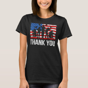Thank You Us Flag Patriotic Solider America Memor T-Shirt