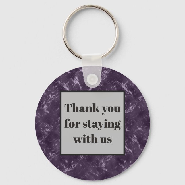 Thank You Vacation House Rental Guest Keys Keychain (Front)