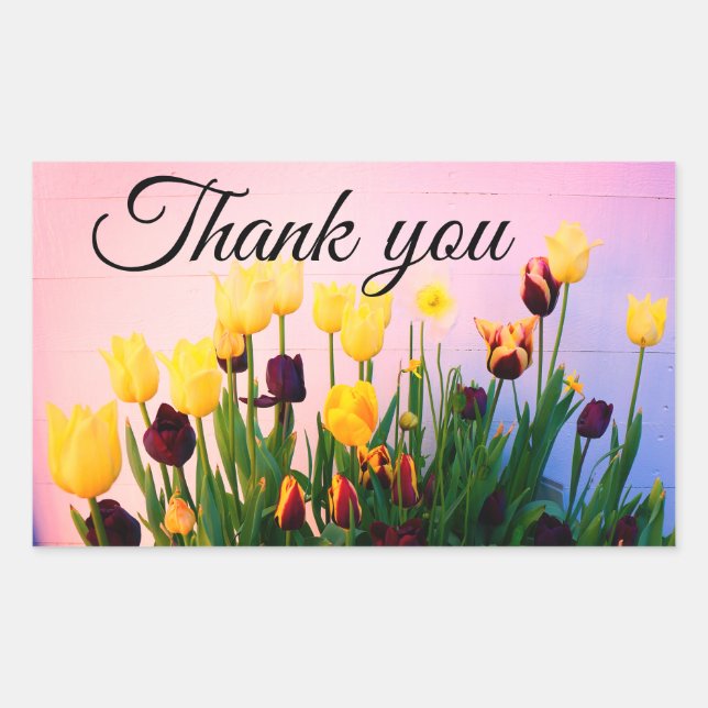 Thank You Various Tulips #1 Stickers (Front)