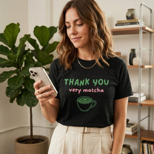 Thank You Very Matcha Funny Matcha Latte Tri-Blend Shirt