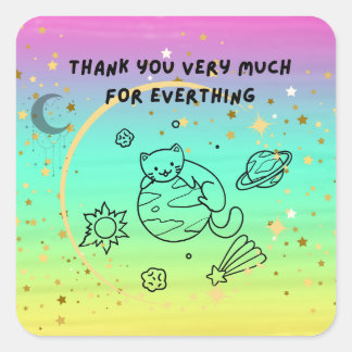thank you very much for everything square sticker
