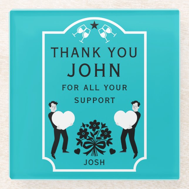 Thank You Very Much Glass Coaster (Front)