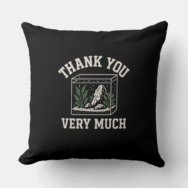 Thank You Very Much Modern Typography Pillow (Front)